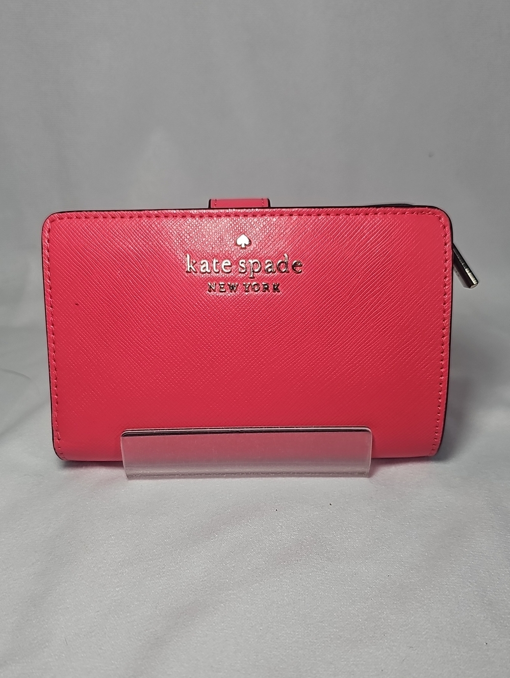 Kate Spade Pink Saffiano Leather Madison L  Zip Wallet